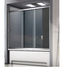 Шторка на ванну Good Door Screen WTW-140-C/G-CH, 140 x 140 см, ПД00101/108, стекло прозрачное/матовое (ПД00108)