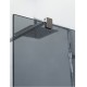 Душевая стенка Cezares Liberta 120 см со свободным входом, стекло графит, профиль хром, LIBERTA-L-1-120-120-GR-Cr