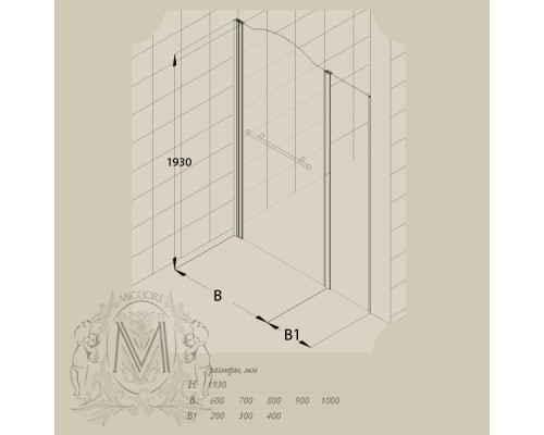 Душевая дверь Migliore Diadema ML.DDM-22.593/594.TR