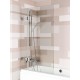 Шторка для ванны Riho VZ Scandic NXT X109V, 90x150 см, цвет профиля хром, стекло прозрачное, левая/правая