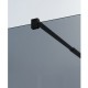 Душевая стенка Cezares Liberta 80 см со свободным входом, стекло графит, профиль черный, LIBERTA-L-1-80-120-GR-NERO