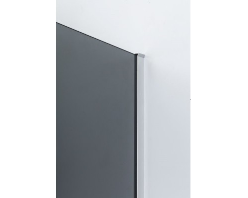 Душевая стенка Cezares Liberta 110 см со свободным входом, стекло графит, профиль хром, LIBERTA-L-1-110-120-GR-Cr