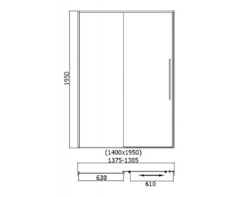 Душевая дверь RGW SV-12-B 32321214-14 140 х 195 см, черный