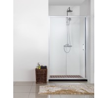Душевая дверь в нишу Bravat Line BD120.4101A, 120 x 200 см, раздвижная, стекло прозрачное, хром