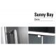 Душевая дверь Gemy Sunny Bay, 120 х 190 см, распашная, стекло прозрачное, профиль хром, S28191B