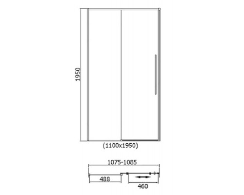Душевая дверь RGW SV-12 32321211-11 110 х 195 см, хром