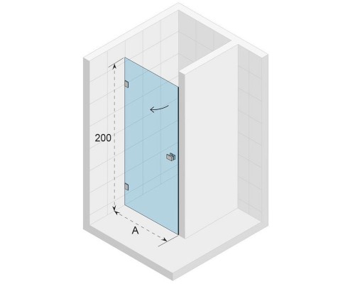 Душевая дверь Riho SZ Scandic NXT X101, 88x200 см, цвет профиля хром, стекло прозрачное, левая/правая