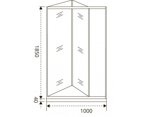 Душевая дверь в нишу Good Door Infinity SD-100-G-CH, 100 х 185 см, стекло матовое Грейп, хром, ИН00048