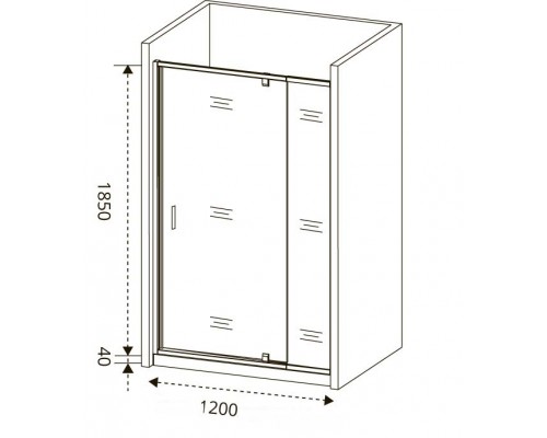 Душевая дверь в нишу Good Door Orion WTW - PD -120-C-CH, 120 х 185 см, стекло прозрачное, хром, ОР00020