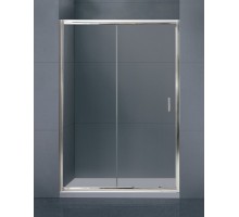 Душевая дверь в нишу BelBagno UNO, 130 х 185 см, стекло прозрачное/рифлёное, профиль хром