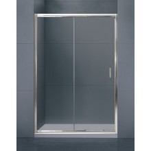 Душевая дверь в нишу BelBagno UNO, 130 х 185 см, стекло прозрачное/рифлёное, профиль хром