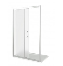 Душевая дверь в нишу Good Door Latte WTW-130-G-WE, 130 х 185 см, стекло матовое Грейп, белый, ЛА00024