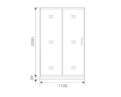 Душевая дверь в нишу Good Door Latte WTW-110-G-WE, 110 х 185 см, стекло матовое Грейп, белый, ЛА00022
