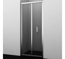 Душевая дверь в нишу WasserKRAFT Weser 78F, 100 х 200 см, профиль серебристый, стекло прозрачное, 78F12
