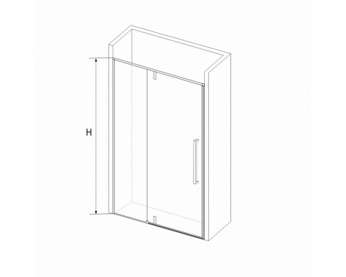 Душевая дверь RGW SV-03 B 06320309-14 90 х 200 см распашная, стекло прозрачное, черный