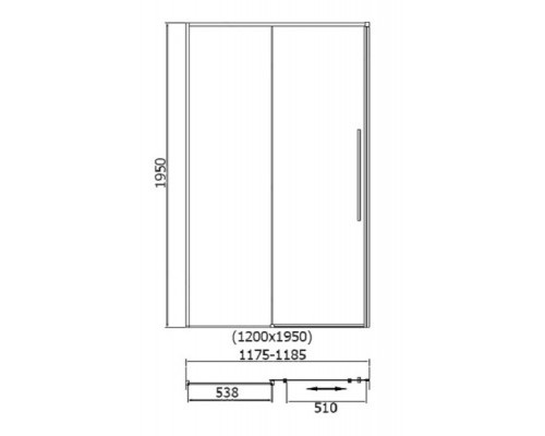 Душевая дверь RGW SV-12-B 32321212-14 120 х 195 см, черный