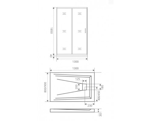 Душевая дверь в нишу Good Door Infinity WTW-130-G-CH, 130 х 185 см, стекло матовое Грейп, хром, ИН00029