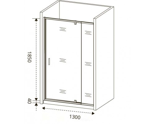 Душевая дверь в нишу Good Door Orion WTW - PD -130-C-CH, 130 х 185 см, стекло прозрачное, хром, ОР00022