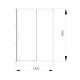 Душевая дверь Alvaro Banos Toledo D140.10 Cromo 140 х 190 см раздвижная, стекло прозрачное, хром