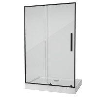 Душевая дверь Alvaro Banos Toledo D140.10 Negro 140 х 190 см раздвижная, стекло прозрачное, черный