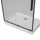 Душевая дверь Alvaro Banos Toledo D140.10 Negro 140 х 190 см раздвижная, стекло прозрачное, черный