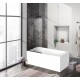 Душевая шторка на ванну BelBagno Uno, 90 х 150 см, стекло прозрачное, профиль черный матовый, UNO-V-1-90/150-C-NERO