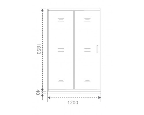 Душевая дверь в нишу Good Door Latte WTW-120-G-WE, 120 х 185 см, стекло матовое Грейп, белый, ЛА00023