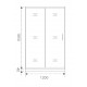 Душевая дверь в нишу Good Door Latte WTW-120-G-WE, 120 х 185 см, стекло матовое Грейп, белый, ЛА00023