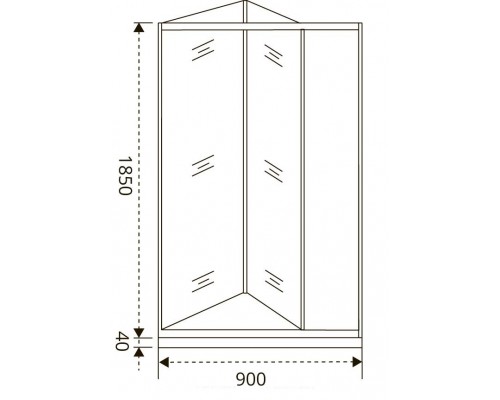 Душевая дверь в нишу Good Door Infinity SD-90-C-CH, 90 х 185 см, стекло прозрачное, хром, ИН00050