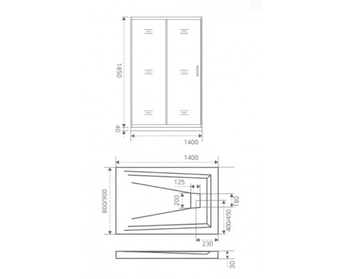 Душевая дверь в нишу Good Door Infinity WTW-140-C-CH, 140 х 185 см, стекло прозрачное, хром, ИН00031