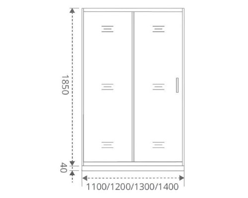 Душевая дверь Good Door Neo WTW-130-C-CH 130 х 185 см, НЕ00006, стекло прозрачное, профиль хром
