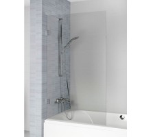 Шторка для ванны Riho VZ Scandic NXT X108, 95x150 см, цвет профиля черный, стекло прозрачное, левая/правая