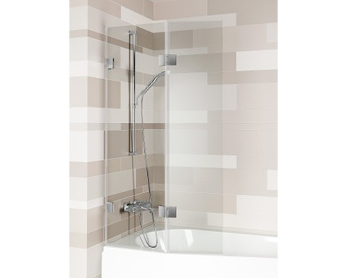 Шторка для ванны Riho VZ Scandic NXT X500 Geta170, 121,5x150 см, цвет профиля черный, стекло прозрачное, левая/правая