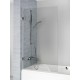 Шторка для ванны Riho VZ Scandic NXT X107, 100x150 см, цвет профиля черный, стекло прозрачное, левая/правая