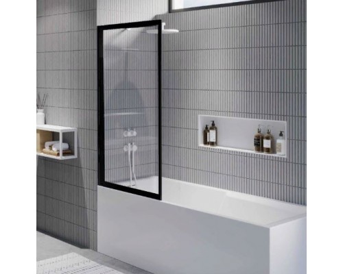 Шторка для ванны Riho Lucid GD501 80 G005046121 цвет профиля - черный, 80 x 150 см