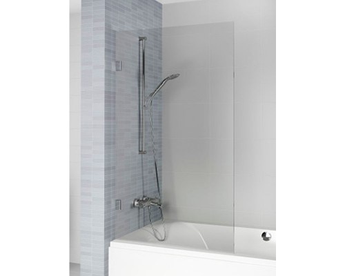 Шторка для ванны Riho VZ Scandic NXT X108, 65x150 см, цвет профиля черный, стекло прозрачное, левая/правая