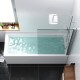 Душевая шторка на ванну Damixa Skyline, 80 х 140 см, поворотная, профиль хром, стекло прозрачное, DX35WBS-D080-140MT