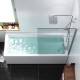Душевая шторка на ванну Damixa Skyline, 80 х 140 см, фиксированная, профиль хром, стекло прозрачное, DX35WBS-080-140MT