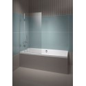 Шторка для ванны Riho VZ Scandic NXT X109, 85x150 см, цвет профиля черный, стекло прозрачное, левая/правая