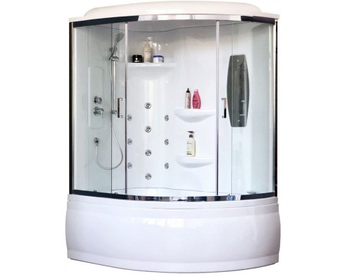 Душевая кабина Royal Bath RB140ALP-T-CH, 140 х 95 см, стекло прозрачное, L/R