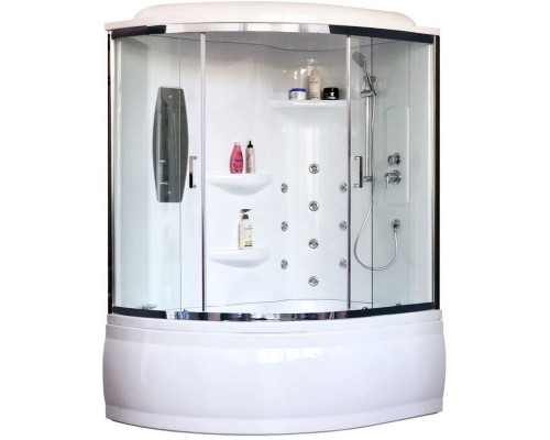 Душевая кабина Royal Bath RB140ALP-T-CH, 140 х 95 см, стекло прозрачное, L/R