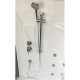 Душевая кабина Royal Bath RB140ALP-T-CH, 140 х 95 см, стекло прозрачное, L/R