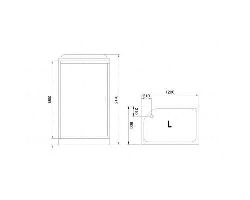 Душевая кабина Royal Bath RB8120HP2-M 120 x 80 см, дверь матовая, L/R
