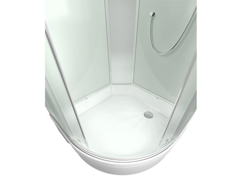 Душевая кабина Erlit Comfort 100 x 100 см, четверть круга, стекло матовое, профиль хром, ER351026-C3-RUS