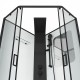 Душевая кабина Grossman Elegans 90 x 90 см, пятиугольная, профиль черный, GR251D