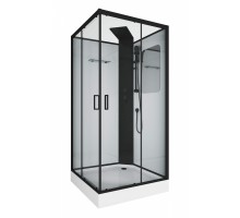 Душевая кабина Grossman Elegans 100 x 100 см, квадратная, профиль черный, GR250Q