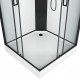Душевая кабина Grossman Elegans 100 x 100 см, квадратная, профиль черный, GR250Q