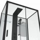 Душевая кабина Grossman Elegans 120 x 80 см, прямоугольная, профиль черный, GR252Q