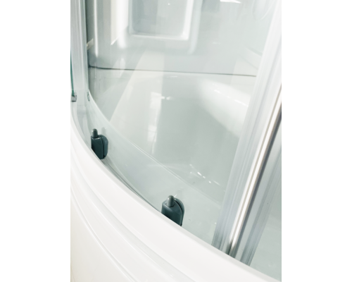 Душевая кабина Royal Bath RB90BK1-T 90 x 90 см, двери прозрачные, задние стенки белые, профиль белый