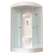 Душевая кабина Royal Bath 100 x 100 см, стекла прозрачные, задние стенки белые, профиль белый, RB100HK6-WT